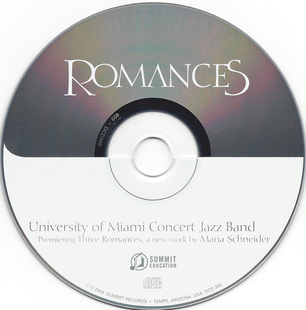 The University Of Miami Concert Jazz Band : Romances (CD, Comp)