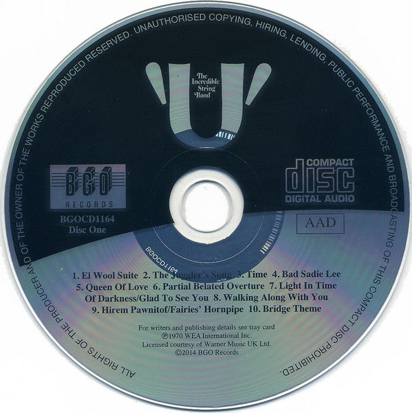 The Incredible String Band : U  (2xCD, Album, RE, RM)
