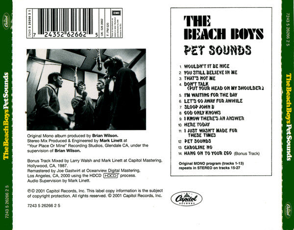 The Beach Boys : Pet Sounds (HDCD, Album, Mono, RE, RM)