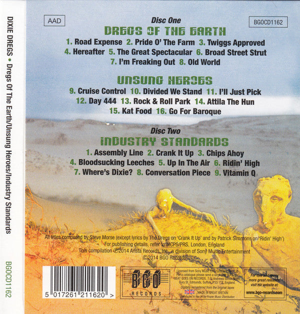 Dixie Dregs : Dregs Of The Earth / Unsung Heroes / Industry Standard (2xCD, Comp, RP)