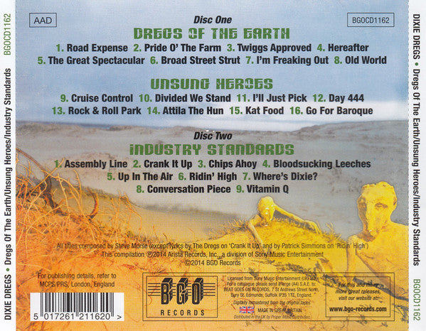 Dixie Dregs : Dregs Of The Earth / Unsung Heroes / Industry Standard (2xCD, Comp, RP)