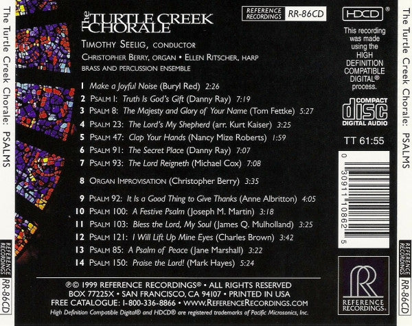 Turtle Creek Chorale, Tim Seelig : Psalms (HDCD)