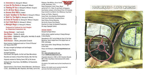 Harlequin (3) : Love Crimes (CD, Album, RE, RM)