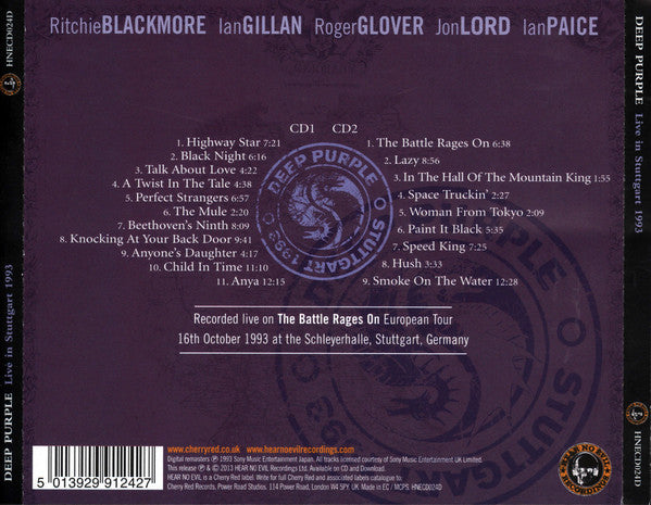 Deep Purple : Live In Stuttgart (2xCD, Album, RE, RM)