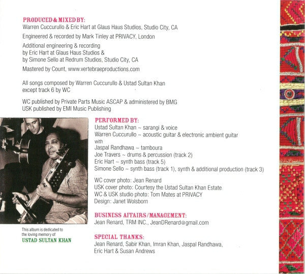 Warren Cuccurullo & Ustad Sultan Khan : The Master (CD, Album)