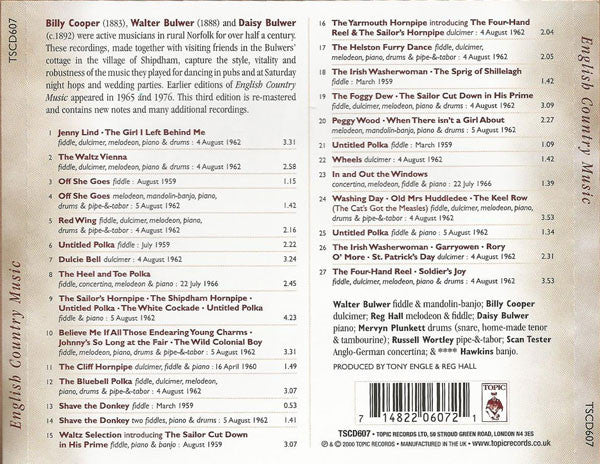 Various : English Country Music (CD, Album, Comp, RE, RM)