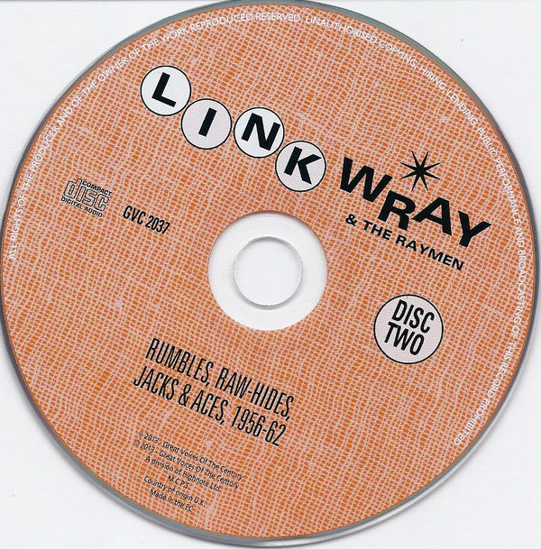 Link Wray & The Raymen* : Rumbles, Raw-Hides, Jacks & Aces, 1956-62 (2xCD, Comp)