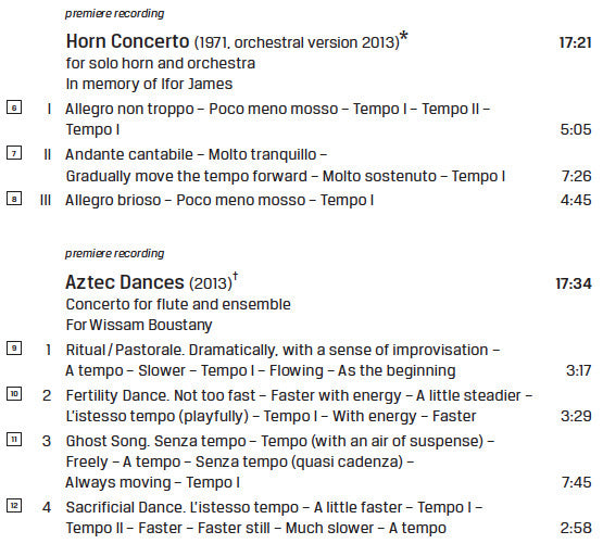 Edward Gregson, Wissam Boustany, Richard Watkins, BBC Philharmonic, Bramwell Tovey : Dream Song - Aztec Dances - Horn Concerto - Concerto For Orchestra (CD, Album)