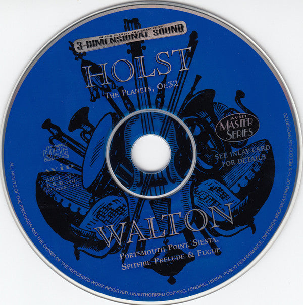 Gustav Holst, Sir William Walton : The Planets, Op. 32 / Portsmouth Point - Overture / Siesta / Spitfire Prelude And Fugue (CD, Comp, RM, 3-D)