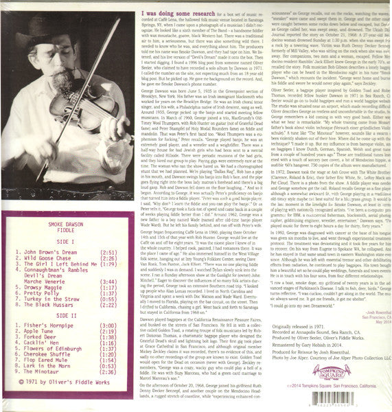 Smoke Dawson : Fiddle (LP, Album, RE, RM)