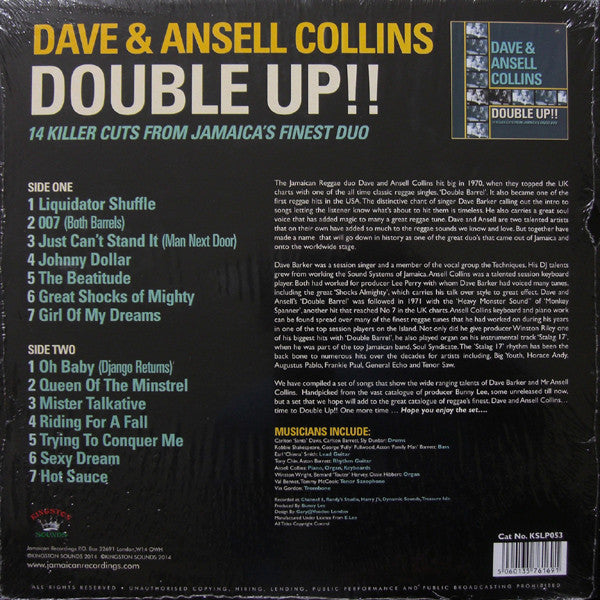 Dave & Ansel Collins : Double Up!!  (LP, Comp)