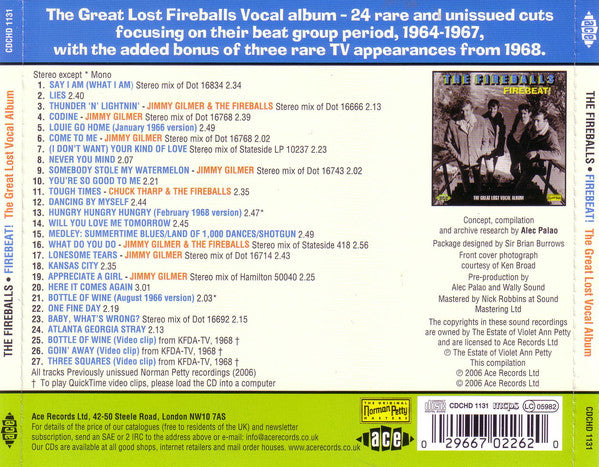 The Fireballs : Firebeat! The Great Lost Vocal Album (CD, Comp + 3xFile, AIFF)