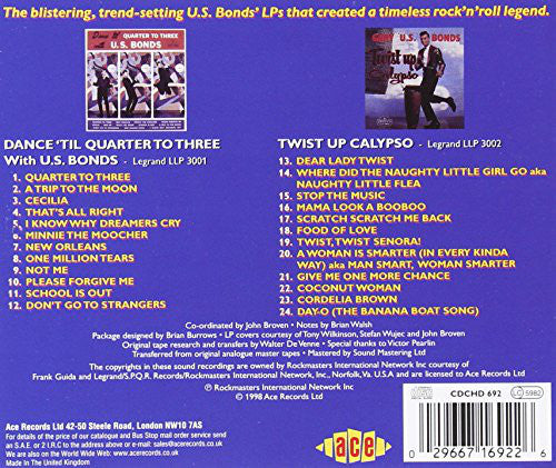Gary U.S. Bonds : Dance 'Til Quarter To Three / Twist Up Calypso (CD, Comp, RM)