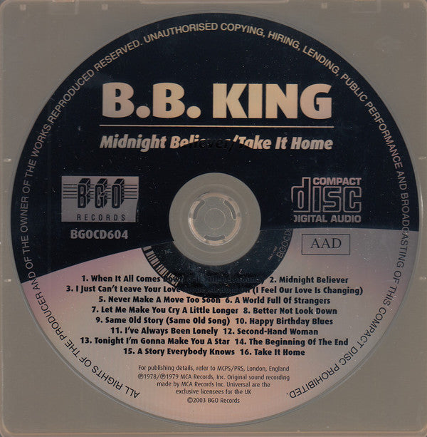 B.B. King : Midnight Believer / Take It Home (CD, Comp)
