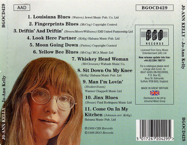 Jo-Ann Kelly : Jo-Ann Kelly (CD, Album, RE)