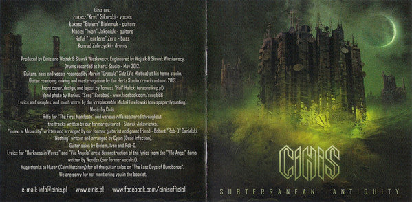 Cinis : Subterranean Antiquity (CD, Album)