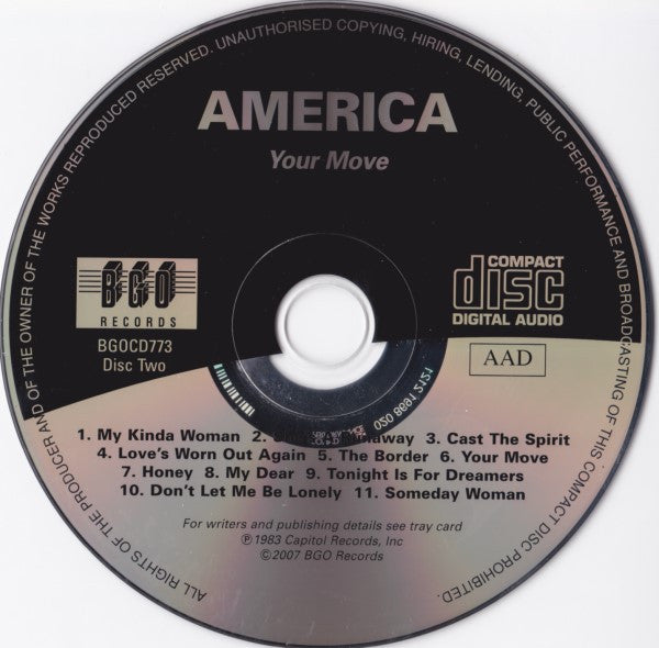 America (2) : View From The Ground/Your Move (2xCD, Comp, RM)