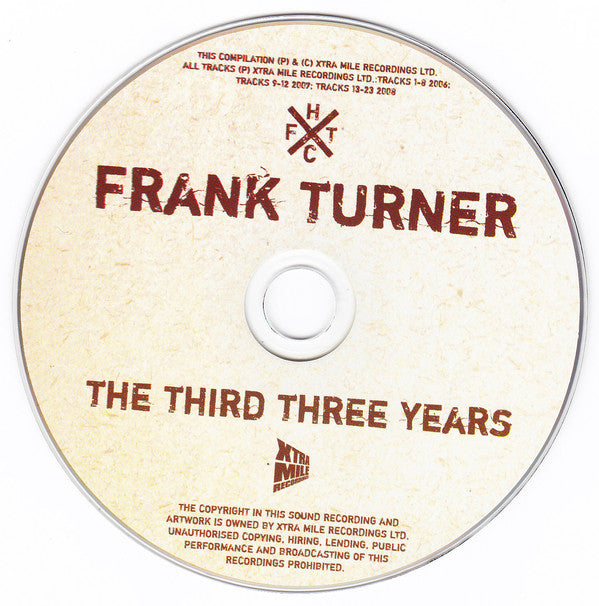 Frank Turner : The Third Three Years (CD, Comp)