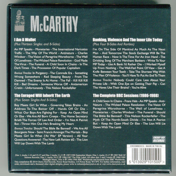 McCarthy : Complete Albums, Singles And BBC Sessions Collection (3xCD, Album, RE + CD, Album + Box, Comp)