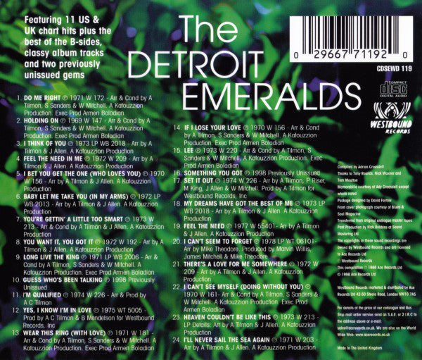 Detroit Emeralds : Greatest Hits (CD, Comp)