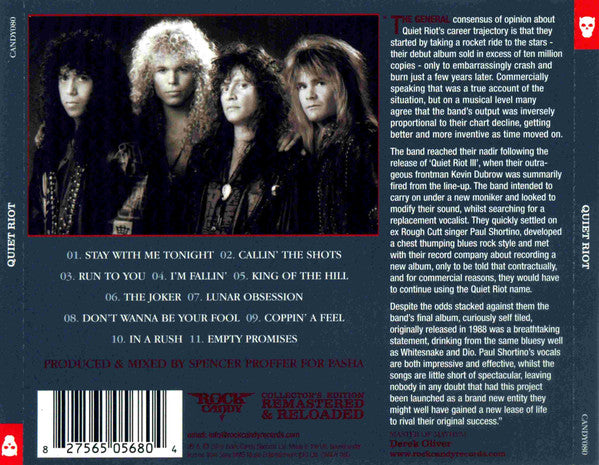 Quiet Riot : Quiet Riot (CD, Album, RE, RM)