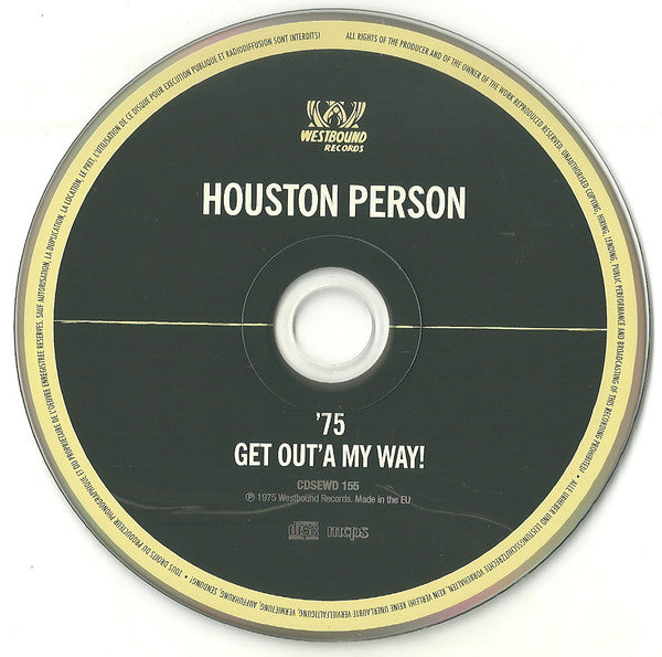 Houston Person : Houston Person '75 / Get Out'a My Way! (CD, Album, Comp, RE, RM)