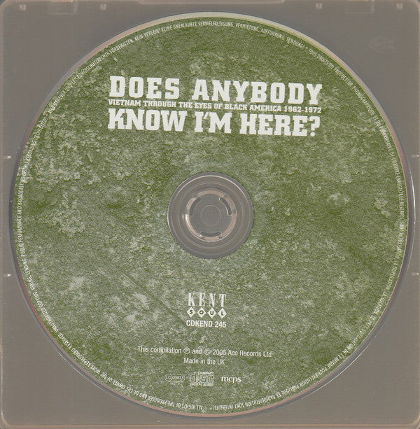 Various : Does Anybody Know I'm Here? (Vietnam Through The Eyes Of Black America 1962-1972) (CD, Comp)
