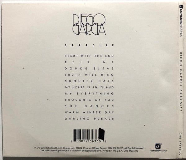Diego Garcia (2) : Paradise (CD, Album)