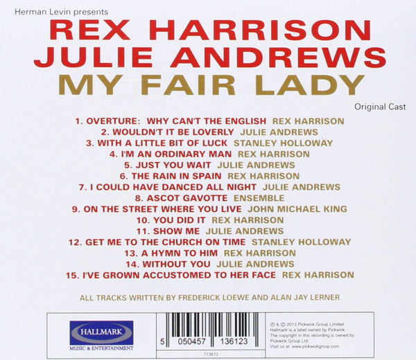 "My Fair Lady" Original Broadway Cast, Rex Harrison, Julie Andrews With Stanley Holloway : My Fair Lady (CD, Album, RE)