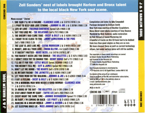 Various : J & S Harlem Soul (CD, Comp)