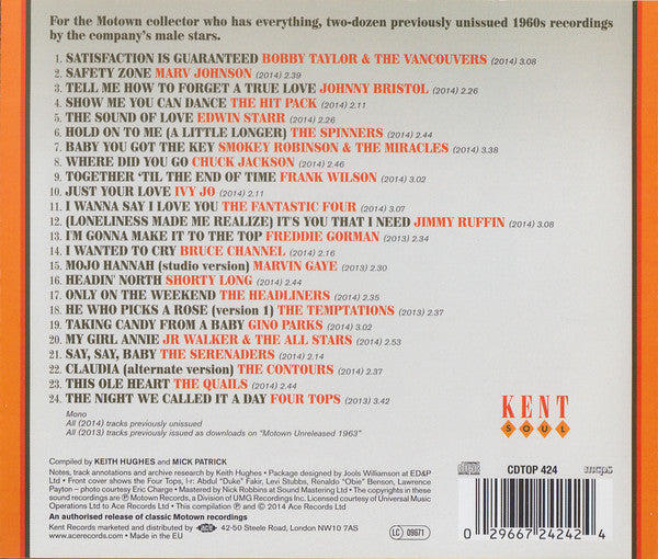 Various : Satisfaction Guaranteed! (Motown Guys 1961-69) (CD, Comp)