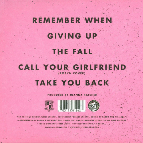 Allison Weiss : Remember When (CD, EP, Dig)