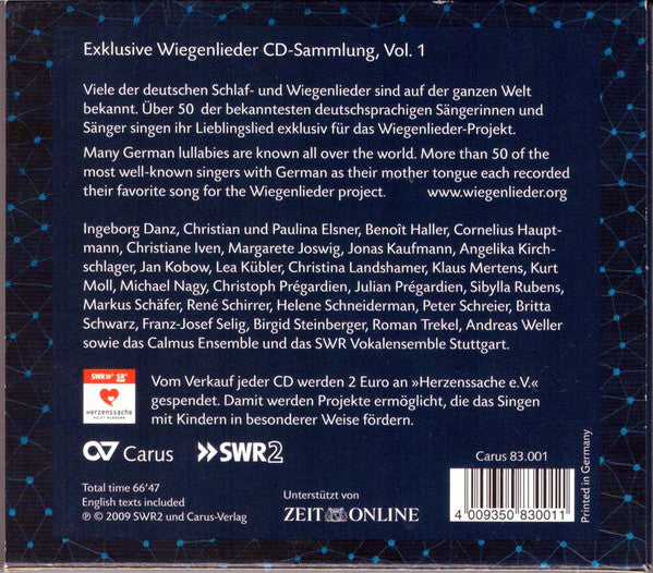 Various : Wiegenlieder (Exklusive Wiegenlieder CD-Sammlung, Vol. 1) (CD, Comp + Box)