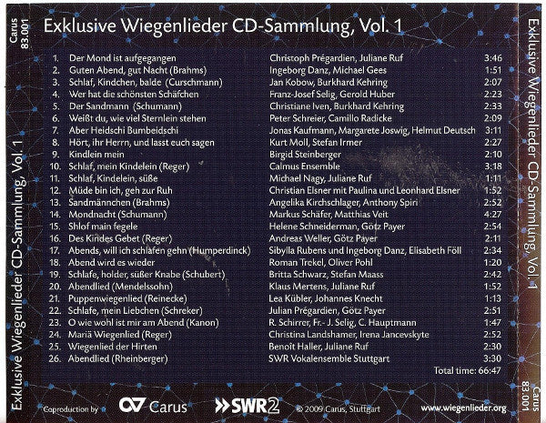 Various : Wiegenlieder (Exklusive Wiegenlieder CD-Sammlung, Vol. 1) (CD, Comp + Box)