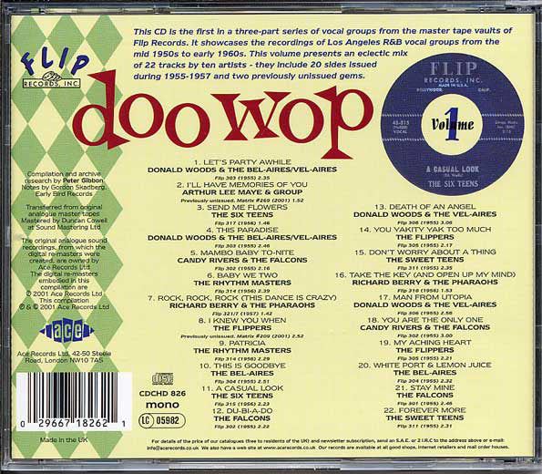 Various : Flip Doo Wop - Volume 1 (CD, Comp)