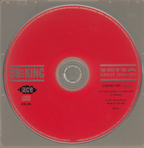 B.B. King : The Best Of The Kent Singles 1958 ★ 1971 (CD, Comp, Mono)