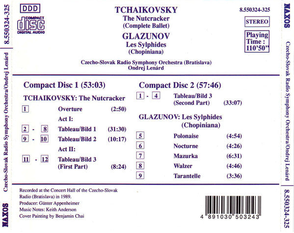 Pyotr Ilyich Tchaikovsky, Alexander Glazunov, Slovak Radio Symphony Orchestra, Ondrej Lenárd : Tchaikovsky: The Nutcracker (2xCD, Album)