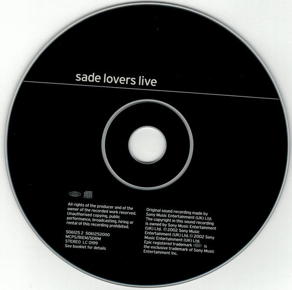 Sade : Lovers Live (CD, Album)