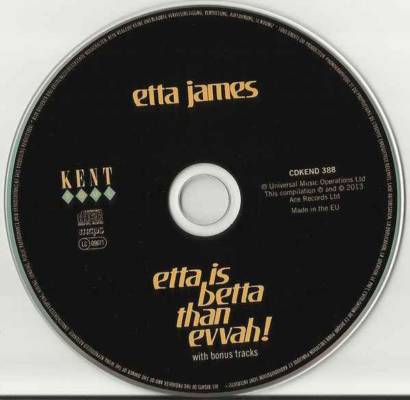 Etta James : Etta Is Betta Than Evvah! (CD, Album, RE, RM)