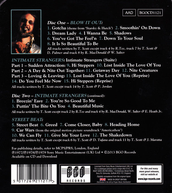 Tom Scott : Blow It Out / Intimate Strangers / Street Beat (2xCD, Comp, RE, RM)