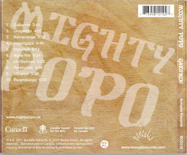Mighty Popo : Gakondo (CD, Album)