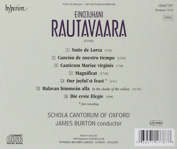 Einojuhani Rautavaara / Schola Cantorum of Oxford, James Burton (4) : Choral Music (CD, Album)