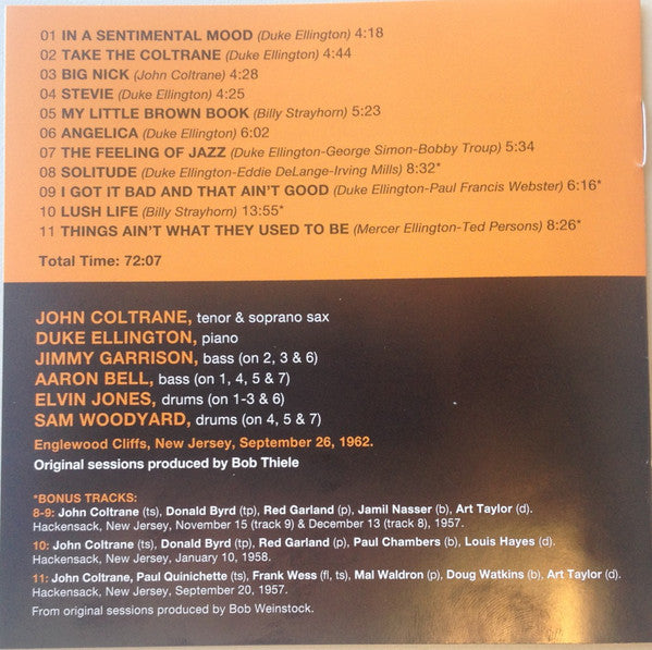 Duke Ellington & John Coltrane : Duke Ellington & John Coltrane (CD, Album, RE, RM)