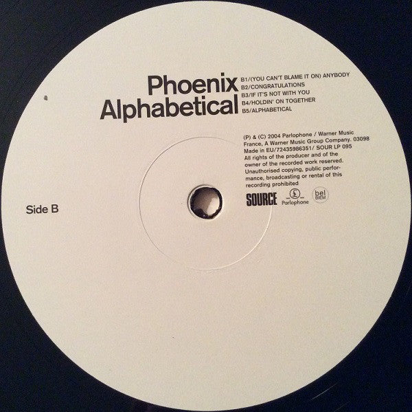 Phoenix : Alphabetical (LP, Album, RE)