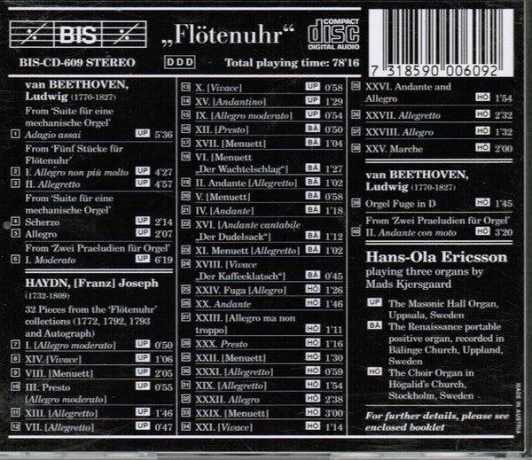 Hans-Ola Ericsson : Flotenuhr (CD, Album)
