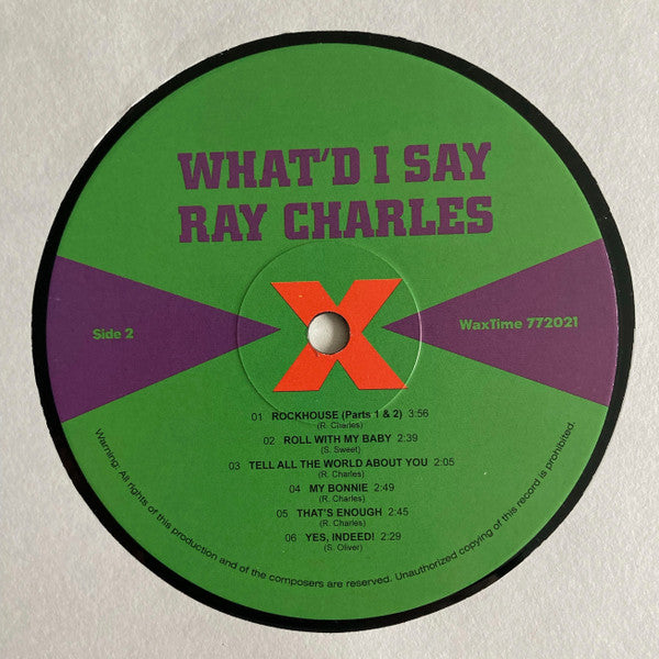 Ray Charles : What'd I Say (LP, Album, Ltd, RE, 180)