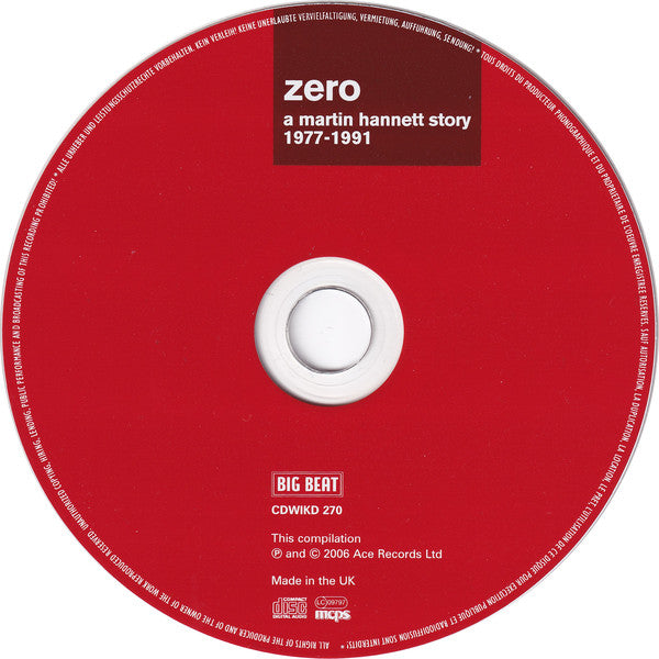 Martin Hannett : Zero (A Martin Hannett Story 1977-1991) (CD, Comp)