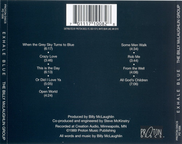 The Billy McLaughlin Group : Exhale Blue (CD, Album)