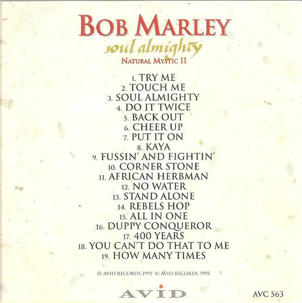 Bob Marley : Soul Almighty - Natural Mystic II (CD, Comp)