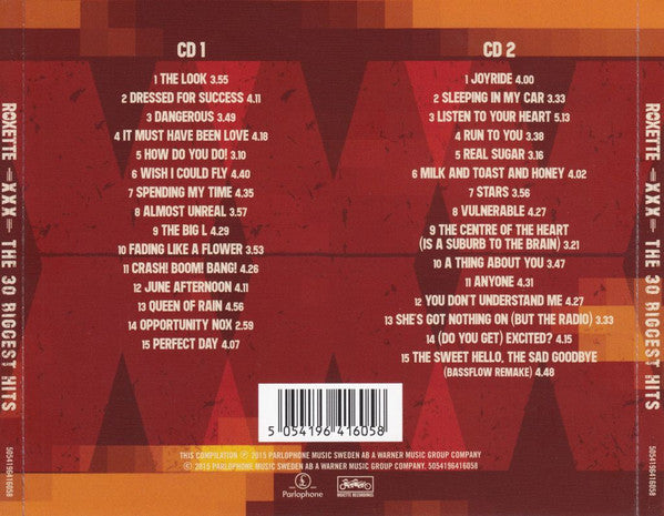 Roxette : XXX (The 30 Biggest Hits) (2xCD, Comp)